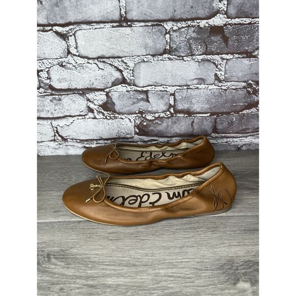 Sam Edelman Felicia Brown Leather Bow Classic Ballet Flats Women Sz 7.5M US/38.5 - Picture 11 of 16